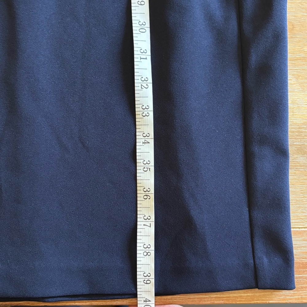 Calvin Klein Blue Sheath Dress Tulip Sleeve Knee Length Scuba Stretch, Sz 6 NWT - Picture 9 of 14